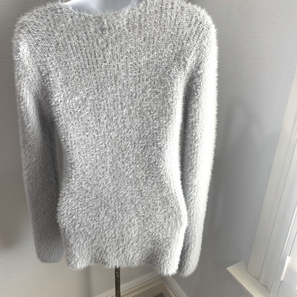 Sweater Blended Fluffy Fuzzy Jumper Soft Pullover Faux Wrap Romantic‎ Size Small - Picture 2 of 6